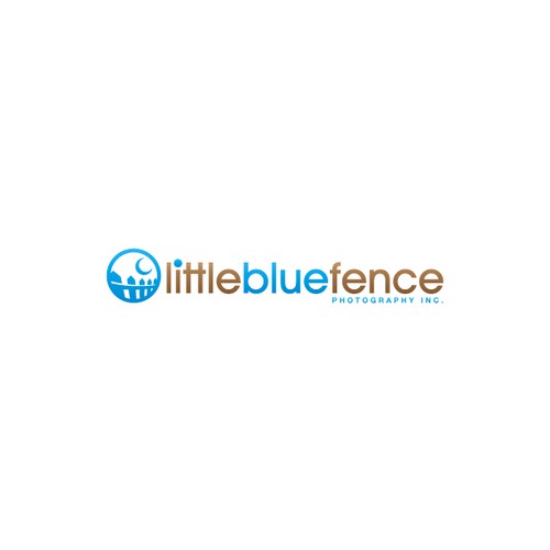 Fence design with the title 'Logo Design for Little Blue Fence Photography'