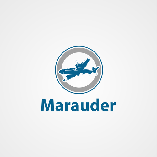 Plane logo with the title 'Biotech Logo Design'