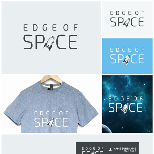 Spaceship logo with the title 'Edge of Space'