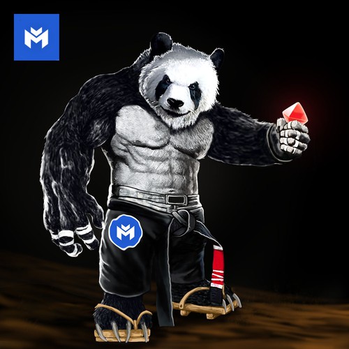 Kung fu design with the title 'NFT fighting panda'