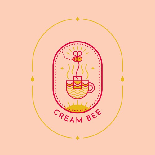 Packaging logo with the title 'Cream Bee'