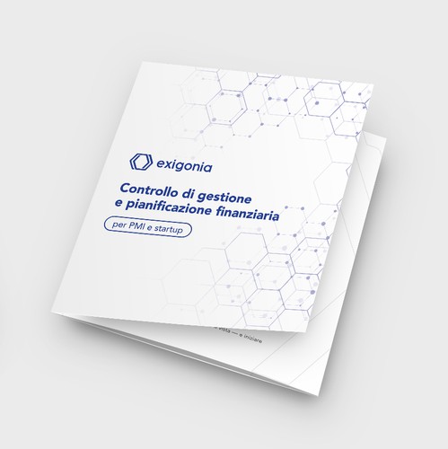Design with the title 'A clean, minimalistic brochure for business consultancy company'