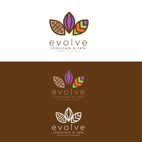 Chocolate design with the title 'Logo For chocolate & cafe'