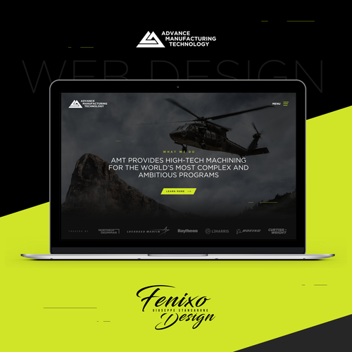 Industrial design website with the title &#39;Web design&#39;