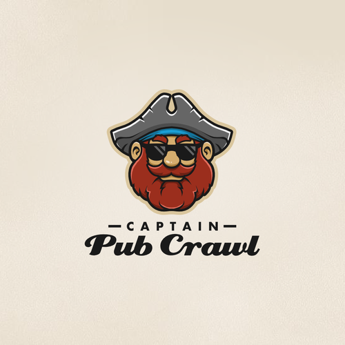 Captain logo with the title 'Captain Pub Crawl'
