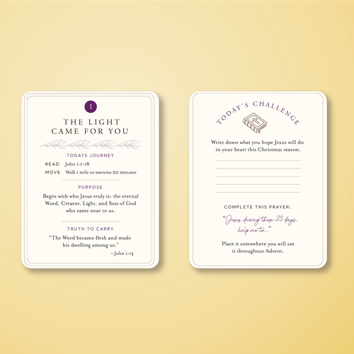 Boho chic design with the title 'Advent Prayer Cards'
