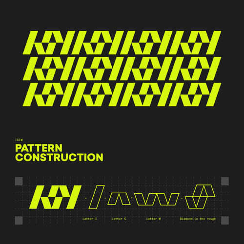 Pattern design artwork with the title 'ICANIWILL PATTERN'