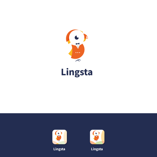 Language school logo with the title 'On-demand language learning'