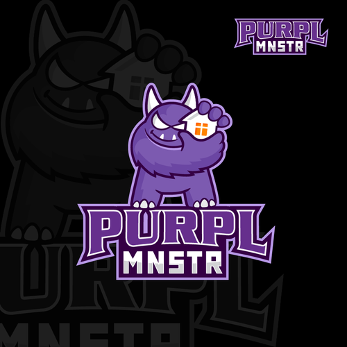 Gaming logo with the title 'Purpl Monstr'
