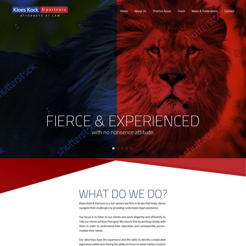 Fierce design with the title 'Bold home page design for a law firm'