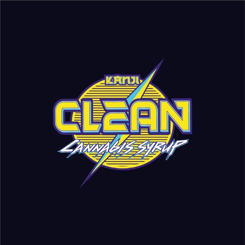 Cyberpunk logo with the title 'Design a Japanese cyberpunk style logo for a cannabis syrup'