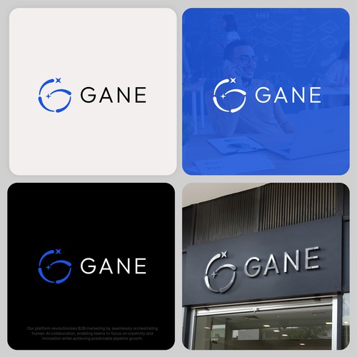 G design with the title 'Futuristic logo design for AI Technology firm'