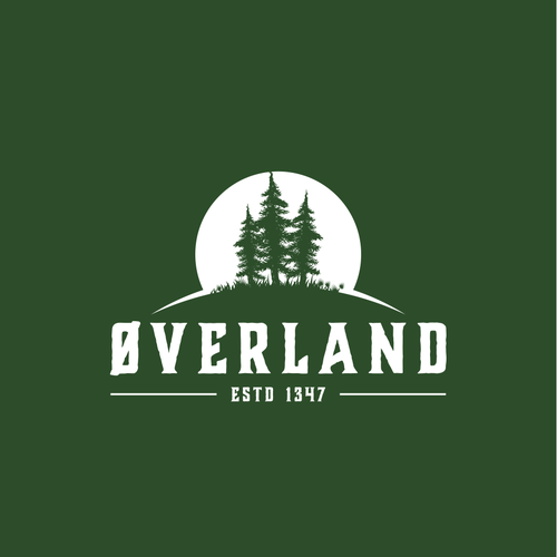 Hill logo with the title 'Initial logo concept for Overland'