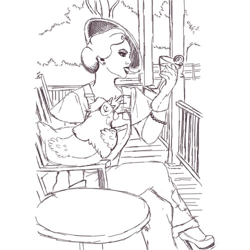 Animal book cover with the title 'Crazy Chicken Lady'