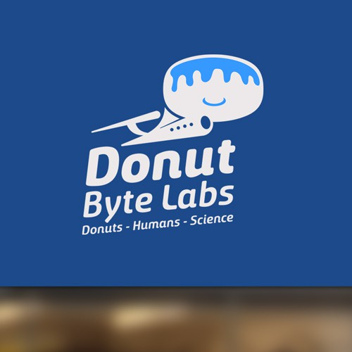 Donut design with the title 'Create Brand Identity for Geeky Donut Robot Food Cart'