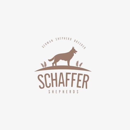 Digital art logo with the title 'Schaffer Shepherds'