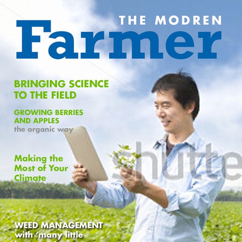 Techno design with the title 'The Modern Farmer'