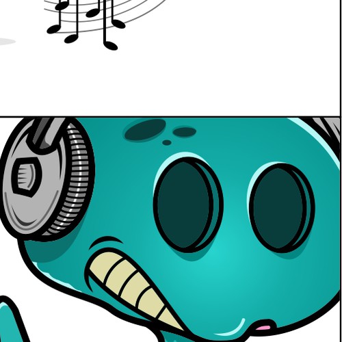 Electronic design with the title 'Alien Character/mascot for electronic dance producer'