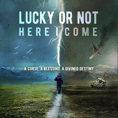 Lighting design with the title 'A Book Cover for an inspirational coming of age story written by a teen'