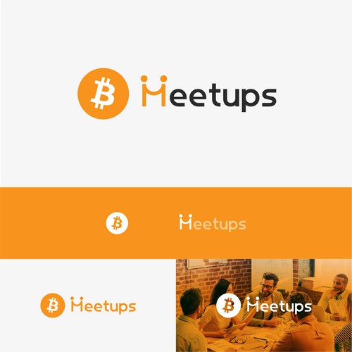 Bitcoin logo with the title 'BTC Meetups'