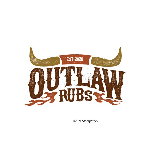 Distressed logo with the title 'BBQ Spice Rubs'