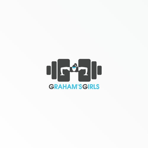 Barbell logo with the title 'Help Graham's Girls with a new logo'