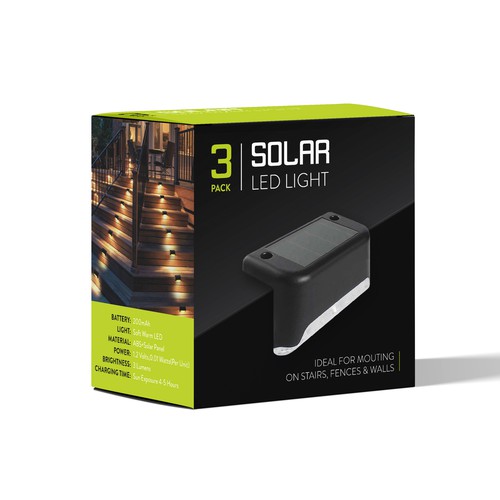 Solar energy design with the title 'Solar Light Packaging'