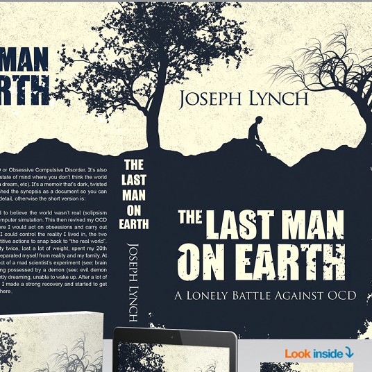 Old book cover with the title 'The last man on earth'