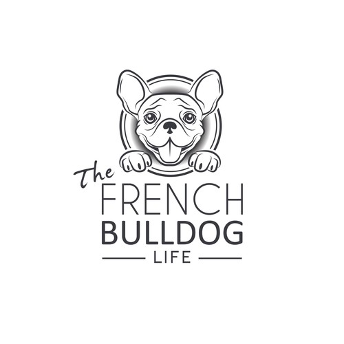 Bulldog logo with the title 'French Bullog club or website'
