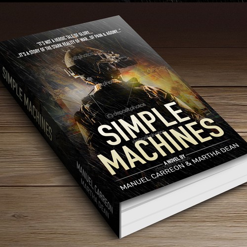 Biography book cover with the title 'Book Cover, war, madness, delta force "Simple Machines"'