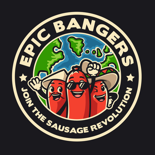 Earth logo with the title 'Epic Bangers logo'