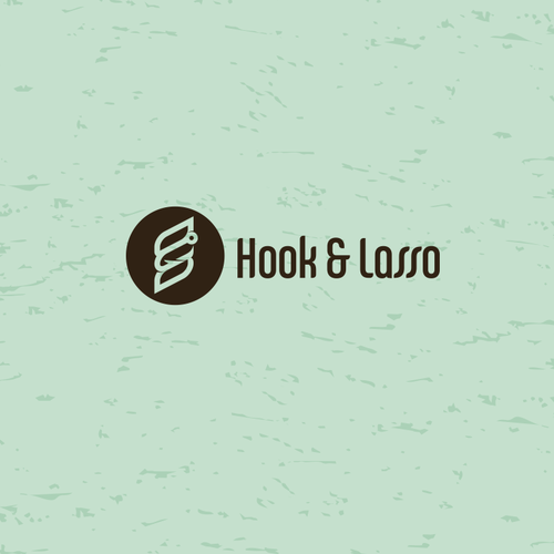 Fishing hook logo with the title 'Logo for Hook & Lasso'