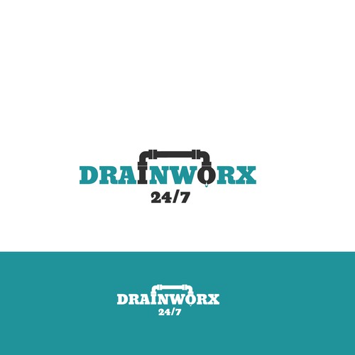 Pipeline design with the title 'logo for Drain repair company'