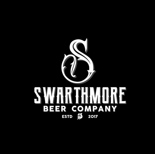 Classic modern design with the title 'Swarthmore Beer Company Concept Logo'