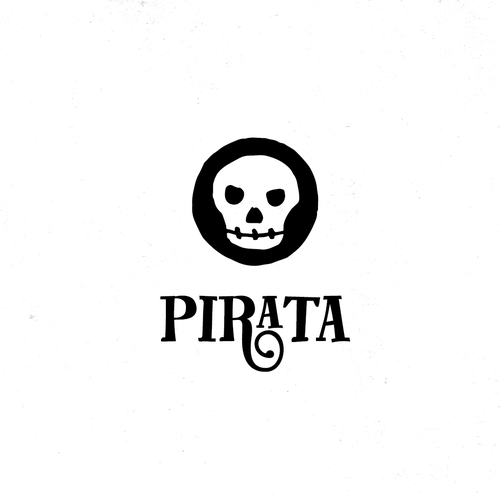 Black and white logo with the title 'Logo proposal for a pub'