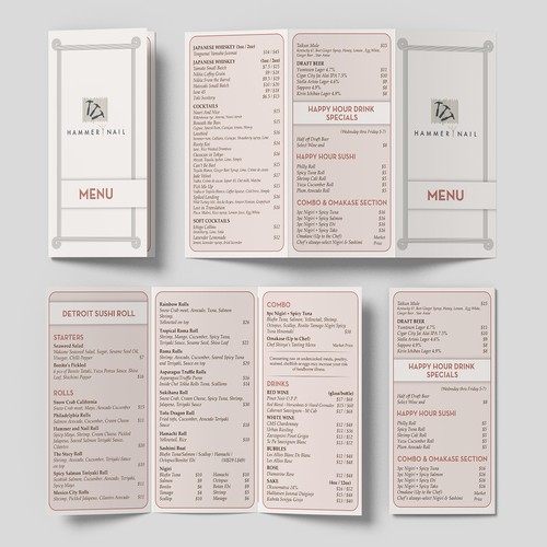 Mid-Century design with the title 'Mid-Century Modern Menu'