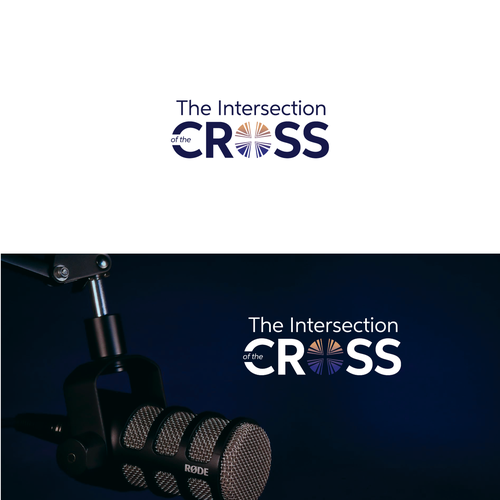 Abstract cross logo with the title 'Interconfessional  videos and podcasts'
