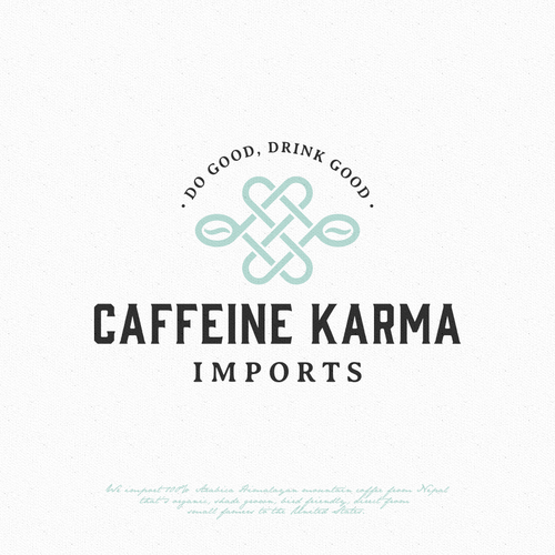 Bean logo with the title 'Caffeine Karma'