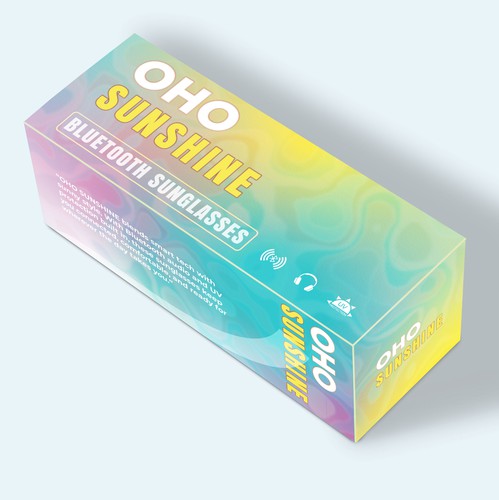 Eco-friendly packaging with the title 'OhO Sunshine - Sunglass Packaging Design'