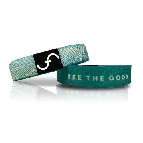 Bracelet design with the title 'motivational stretch bracelet for sporty teens'