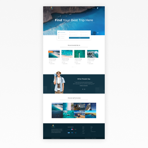 Fresh website with the title 'Tramondoo Website Design'