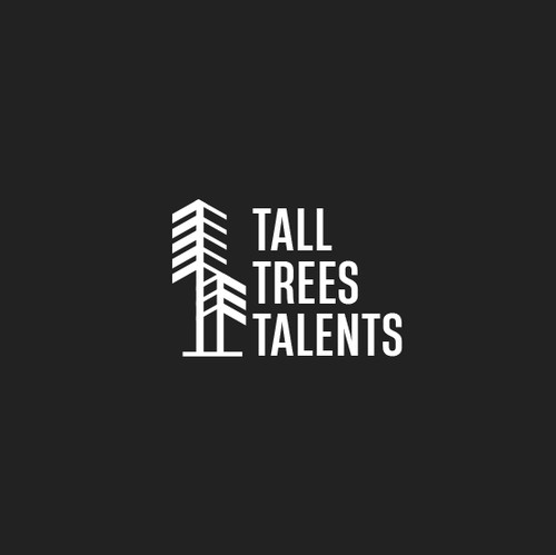 Abstract design with the title 'Tall Trees Talents'