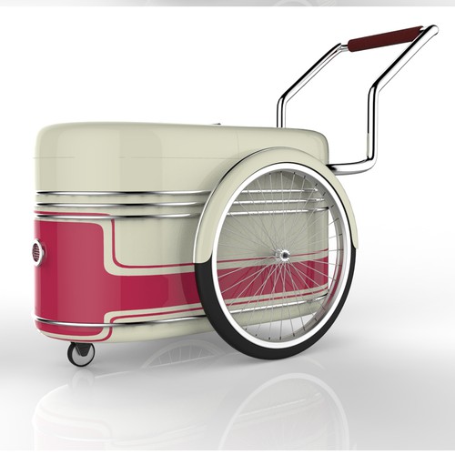 Ice cream design with the title 'Retro ice cream cart'