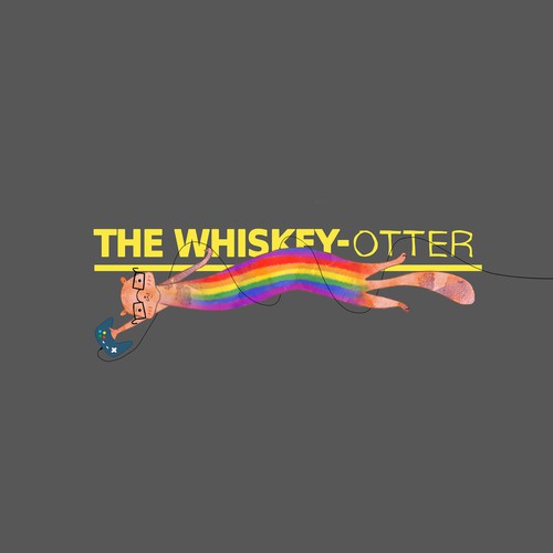 Otter design with the title 'The Whiskey Otter'