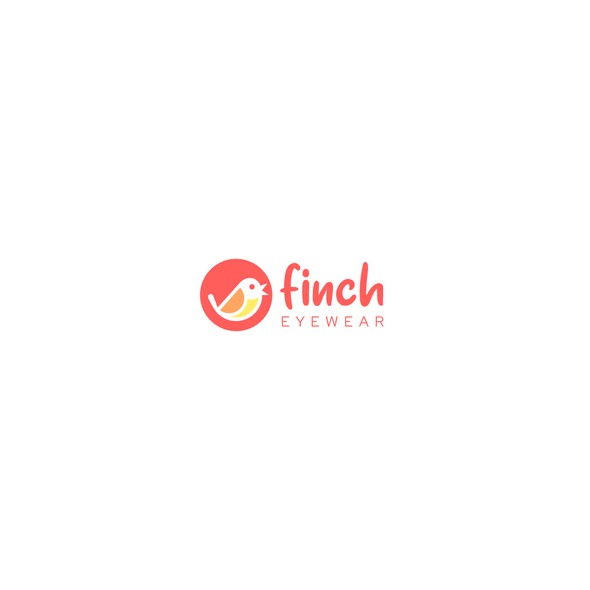 Glasses logo with the title 'Logo Design for Finch Eyewear'