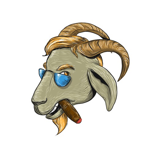 Sunglasses design with the title 'High Quality Goat Avatar'