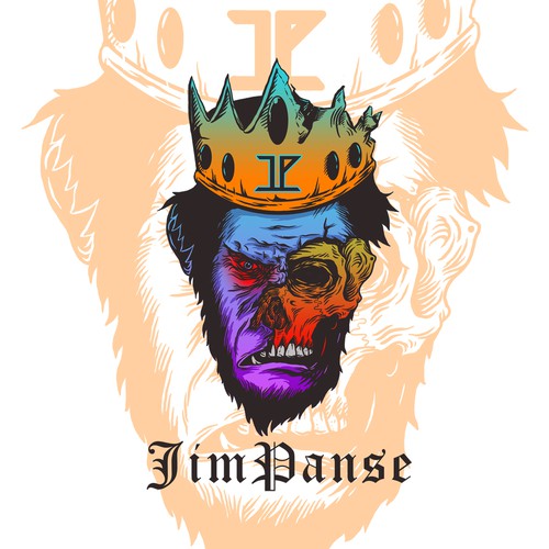 Illustrated logo with the title 'monkey king'