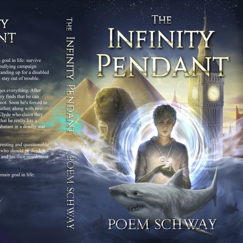 Drawing book cover with the title 'Cover design for scifi story'