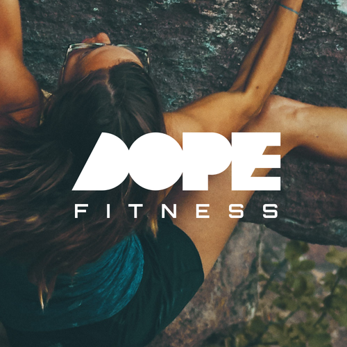 Brand logo with the title 'DOPE FITNESS'