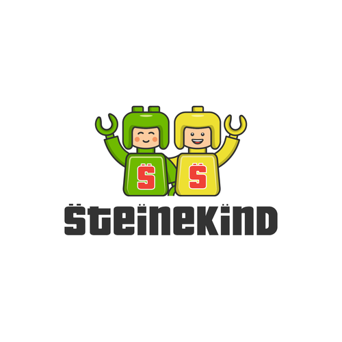 Lego design with the title 'Logo mascot for steinekind.'
